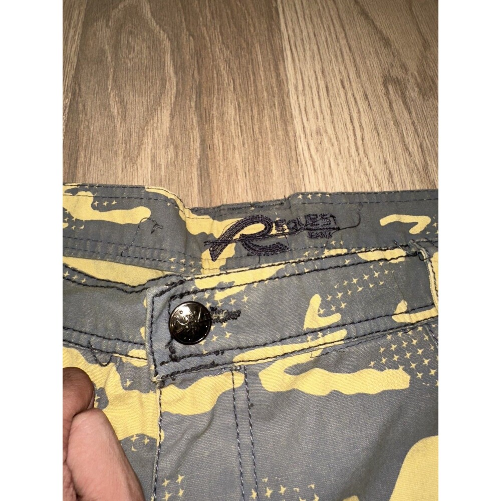 Vintage Y2K Request Jeans Cargo Tactical Camo Yellow Gray Mens Size 40 (Tag 42) - Picture 2 of 8